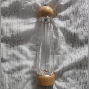 Wood and Solid Plastic Pepper Grinder